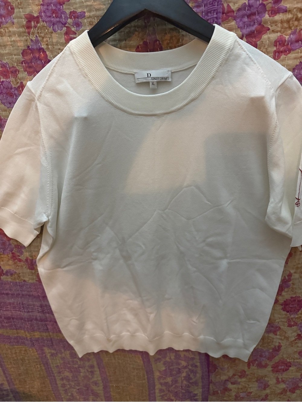 Christian Dior White Short-Sleeve Knit Top
